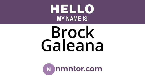 Brock Galeana