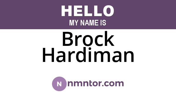 Brock Hardiman