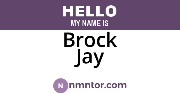 Brock Jay
