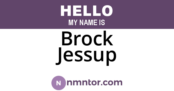 Brock Jessup