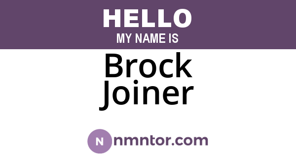 Brock Joiner