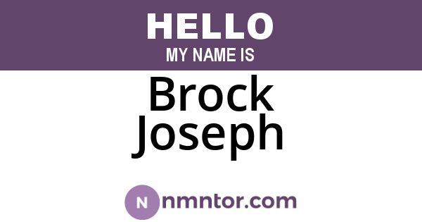 Brock Joseph