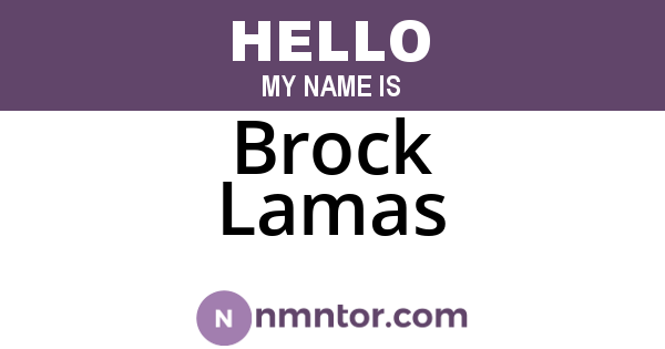 Brock Lamas