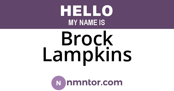 Brock Lampkins