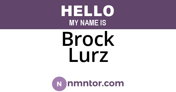 Brock Lurz