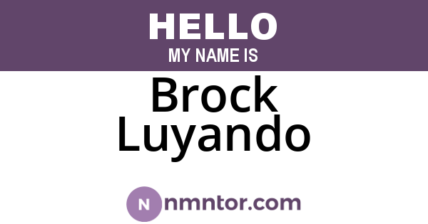Brock Luyando