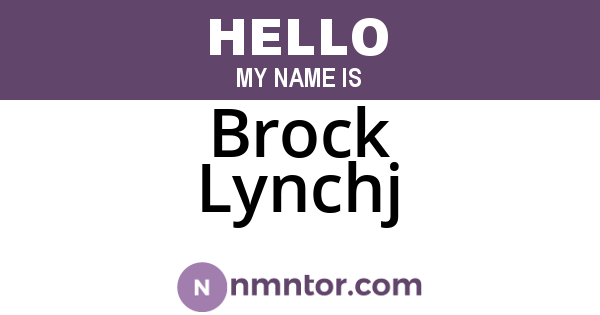 Brock Lynchj