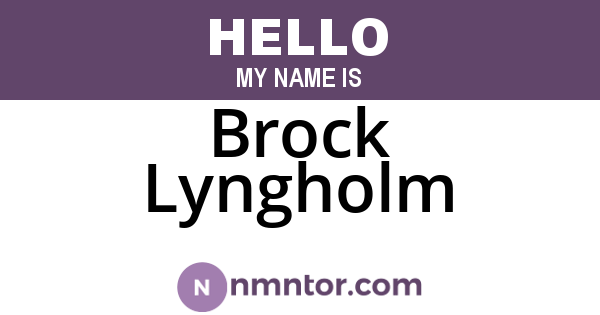 Brock Lyngholm