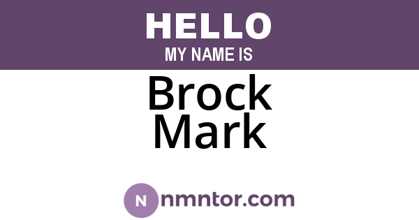 Brock Mark