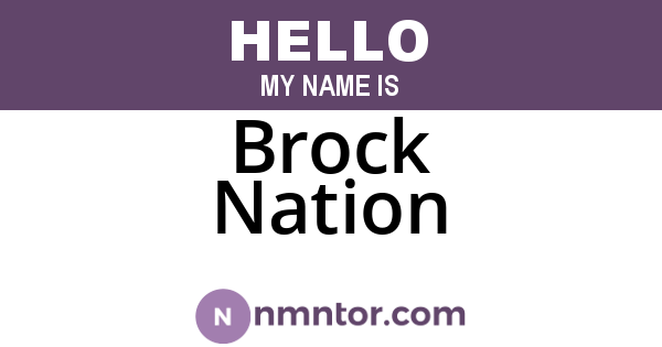 Brock Nation