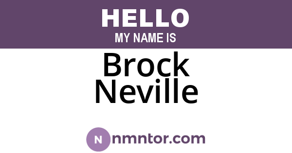 Brock Neville