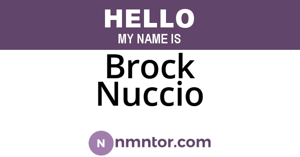 Brock Nuccio