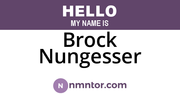 Brock Nungesser