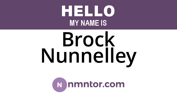 Brock Nunnelley