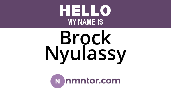 Brock Nyulassy