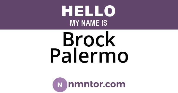 Brock Palermo