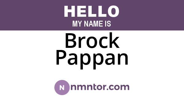 Brock Pappan