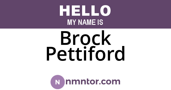 Brock Pettiford