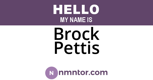 Brock Pettis