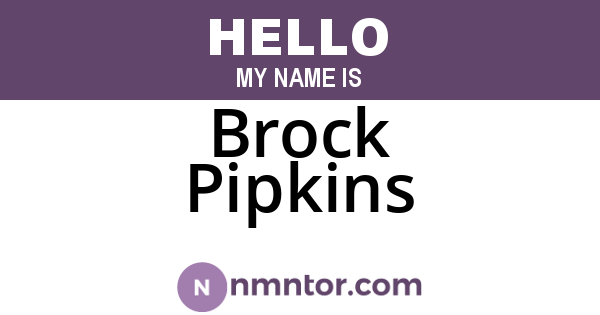 Brock Pipkins