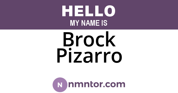 Brock Pizarro