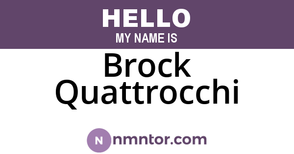 Brock Quattrocchi