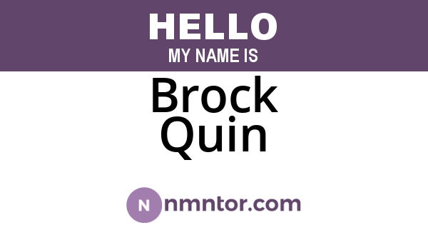 Brock Quin