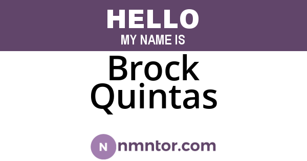 Brock Quintas