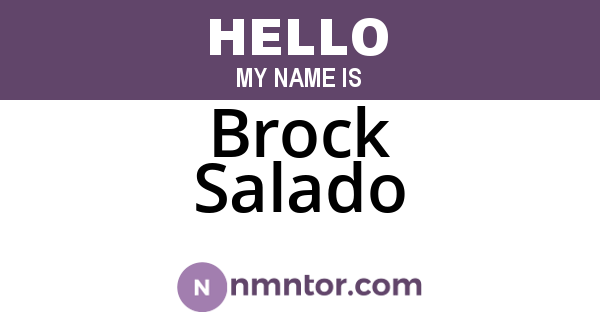 Brock Salado