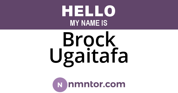 Brock Ugaitafa