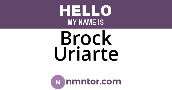Brock Uriarte