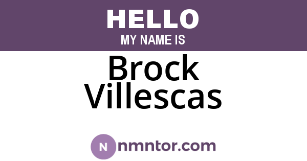 Brock Villescas