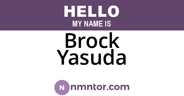 Brock Yasuda