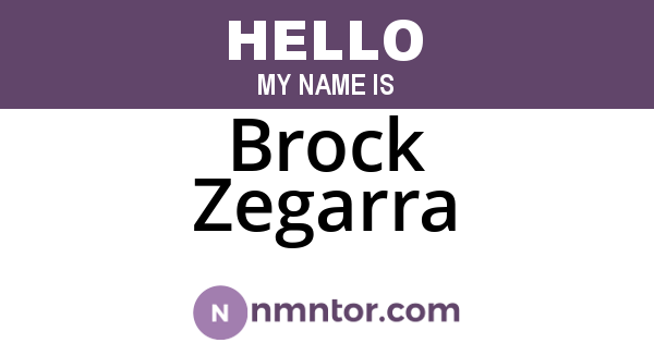 Brock Zegarra