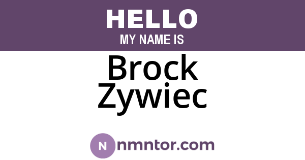 Brock Zywiec