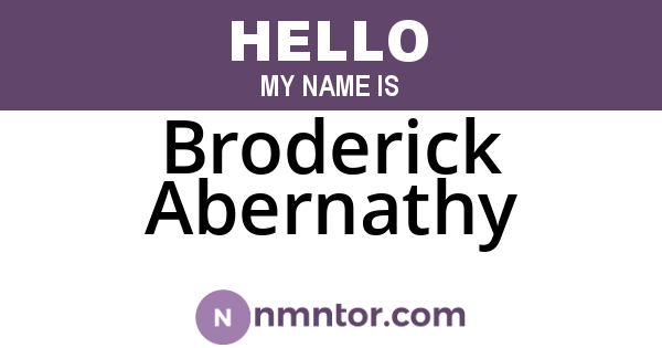 Broderick Abernathy