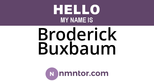 Broderick Buxbaum