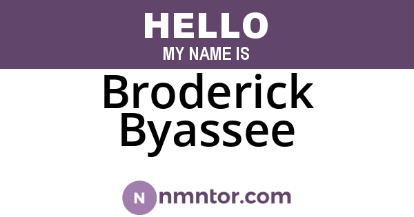 Broderick Byassee