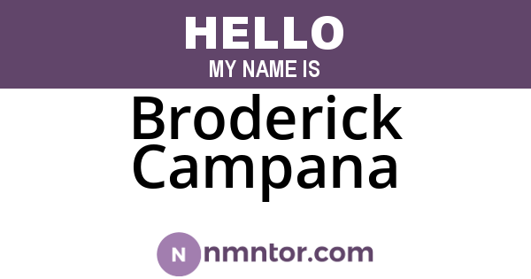 Broderick Campana