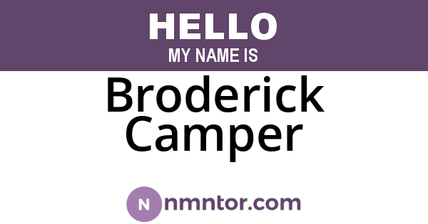 Broderick Camper