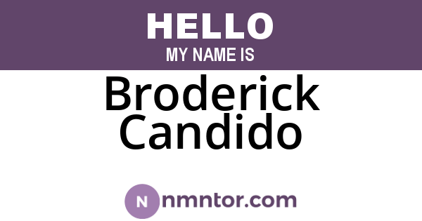 Broderick Candido