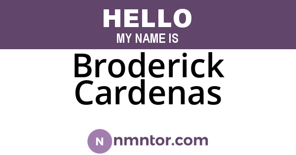Broderick Cardenas