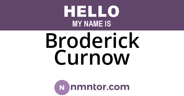 Broderick Curnow