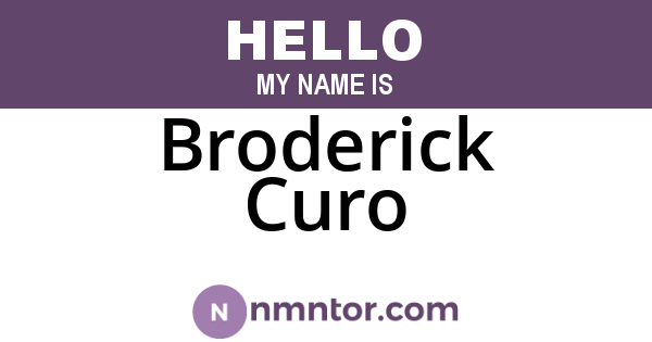 Broderick Curo