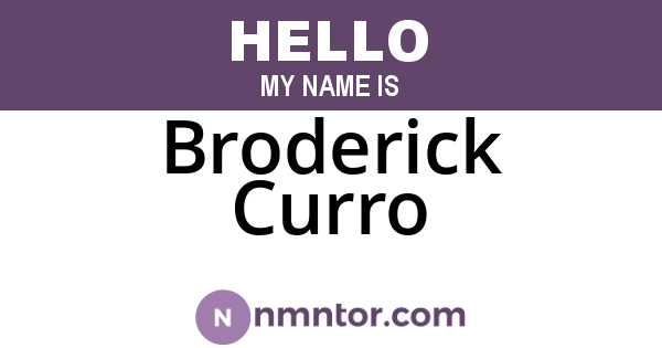 Broderick Curro