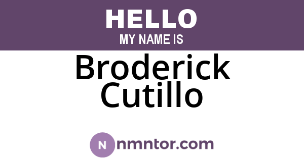Broderick Cutillo