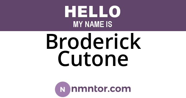 Broderick Cutone