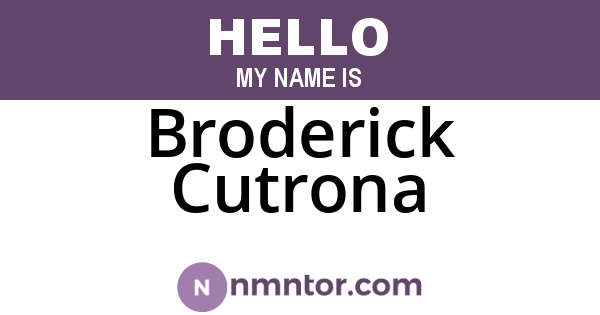 Broderick Cutrona