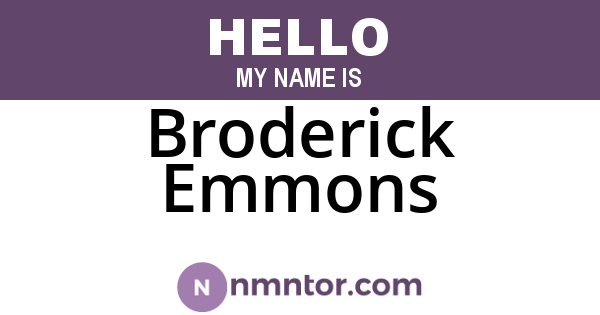 Broderick Emmons