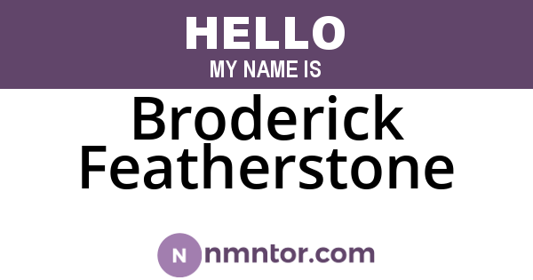Broderick Featherstone